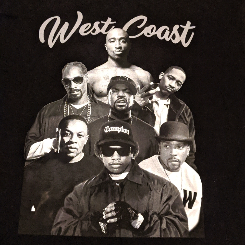 West Coast rappers graphic tee